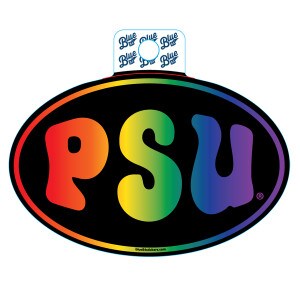 oval decal with rainbow filled PSU